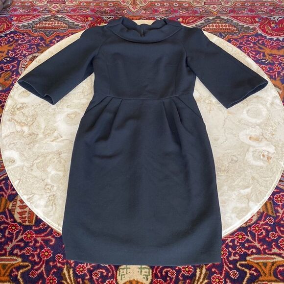 Michael Kors 1950’s Retro Style Wool Crepe Dress Made in Italy - Picture 12 of 16
